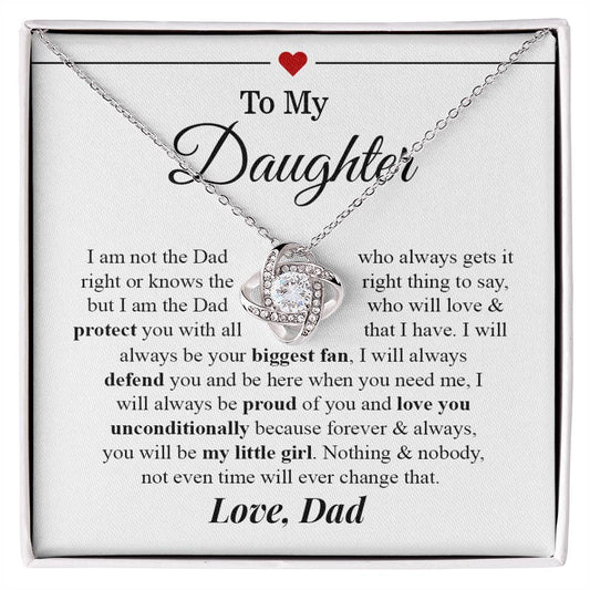 To My Daughter | I Will Always Be Proud Of You - Love Knot Necklace