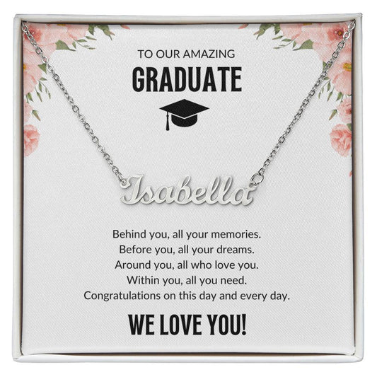 To Our Amazing Graduate Personalized Name Necklace